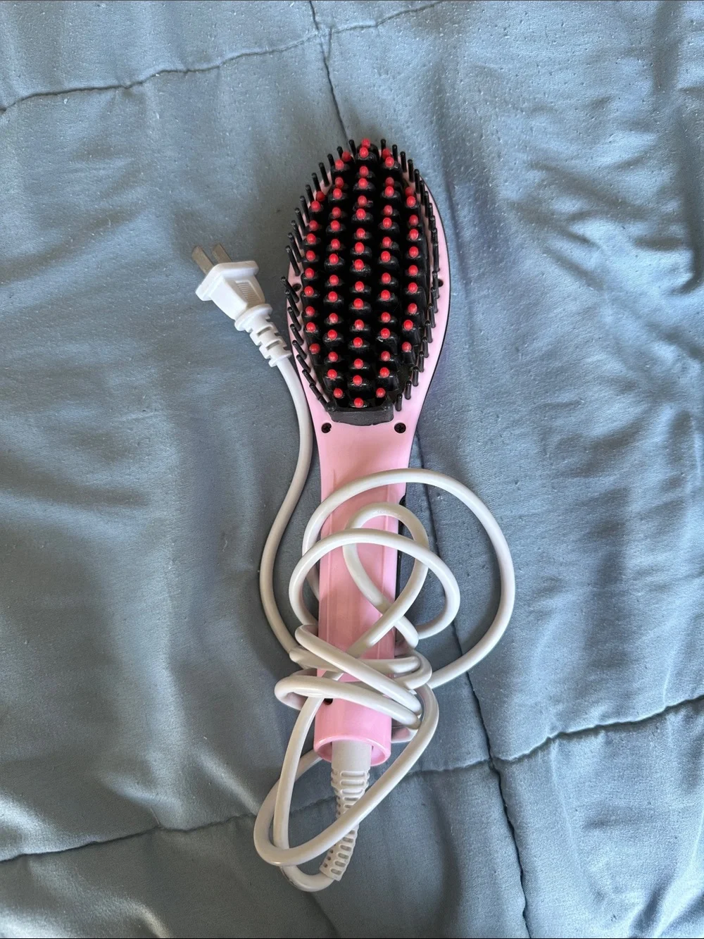 Pink Electric Hair Straightening Brush